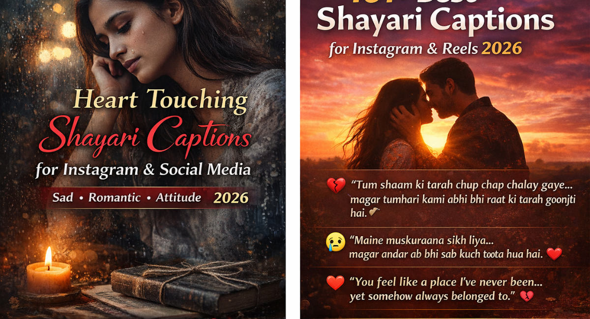 Popular Categories of Shayari Captions