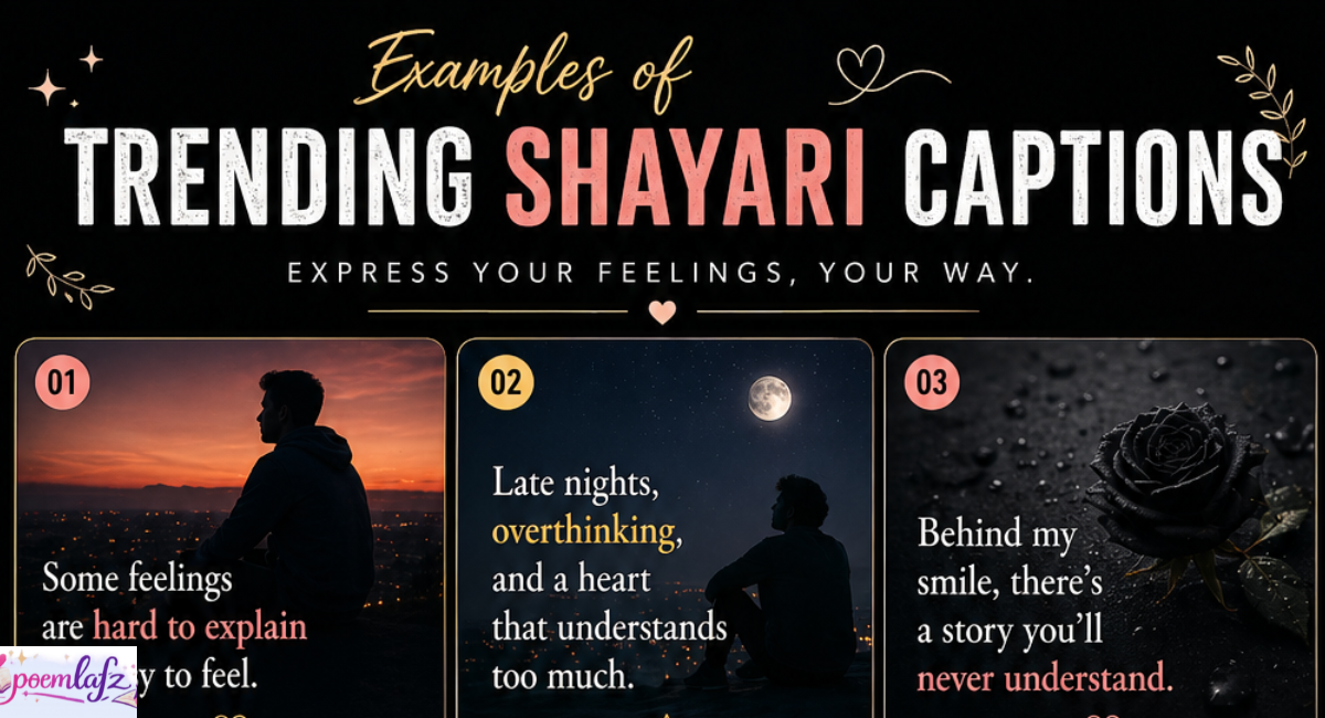 Examples of Trending Shayari Captions