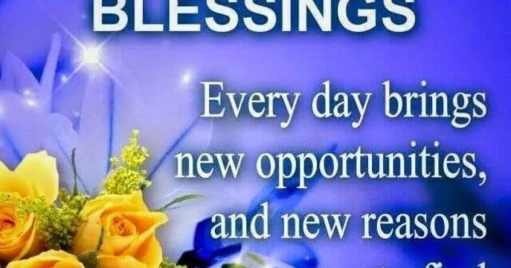 A Blessing for New Opportunities